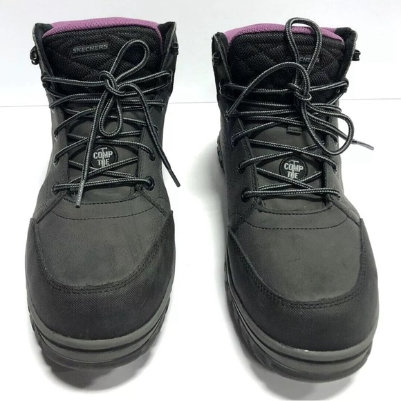 Skechers Women’s Mccoll Waterproof Black Boots, Size 9.5M - Picture 3 of 6